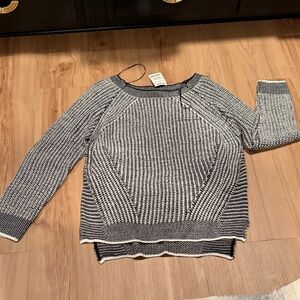 Elegant Black and White Knit Sweater